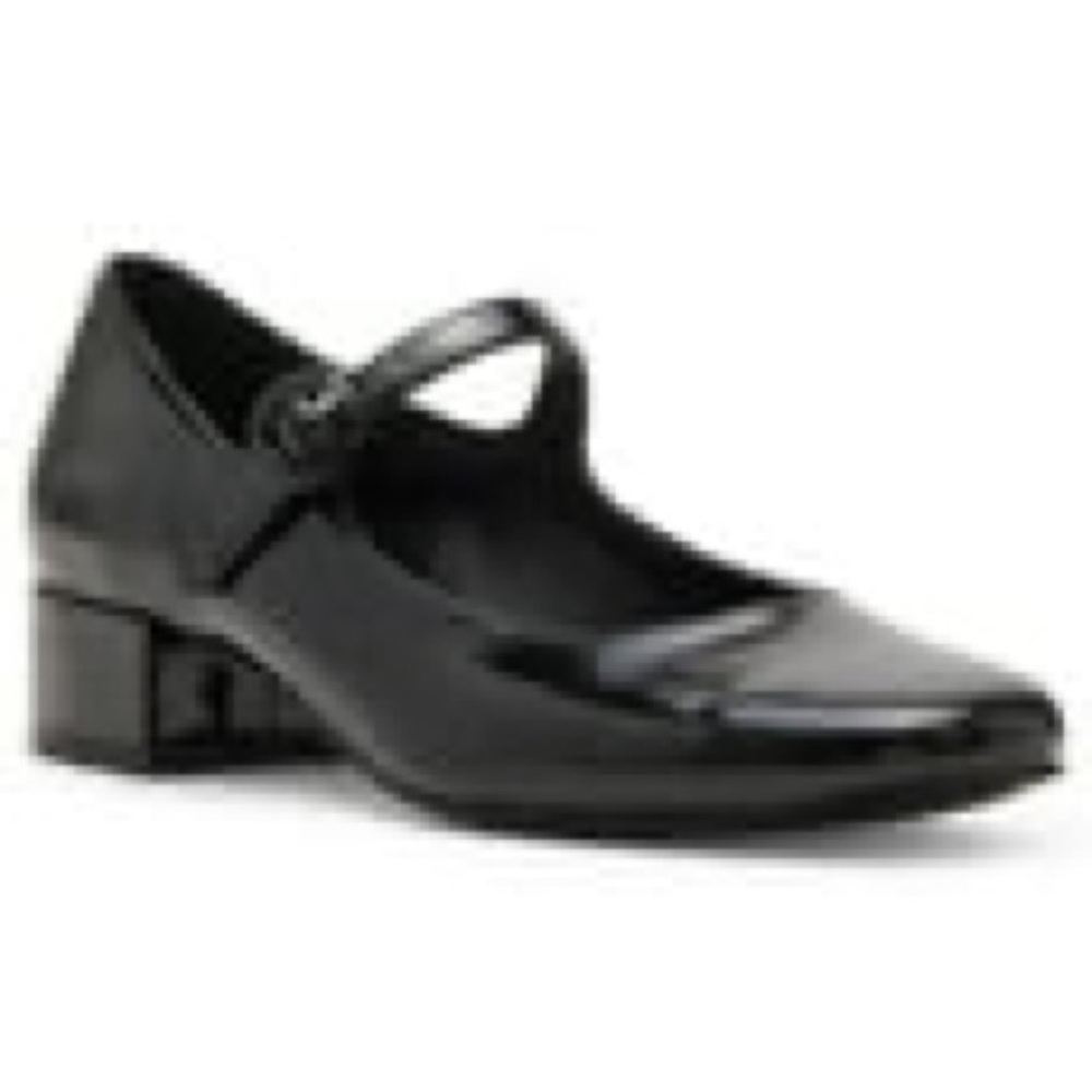 NWTB - 11M - Steve Madden Black Patent Block Heel Mary Jane Pumps